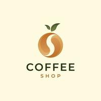 coffee gradient colorful logo. Logo icon vector. vector