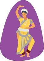 Illustration of a young woman dancing in a show vector
