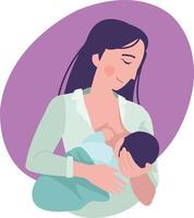 A mother is breastfeeding her newborn