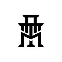monogram combination ATM with elegant shape. suitable for professional business company. vector