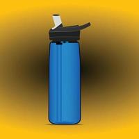 Blank plastic bottle for water vector illustration. Flat water pot.