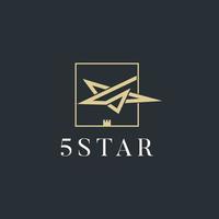logotipo de 5 estrellas vector