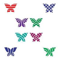 Collection of illustration butterfly icon. vector