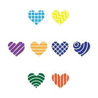 Collection of illustration heart icon. vector