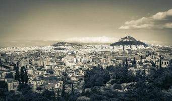 Likavittou Lykabettus and Holy Church of Saint Isidore Athens Greece. photo