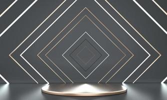 3d abstract background, mock up scene geometry shape podium for product display, 3d illustration. photo