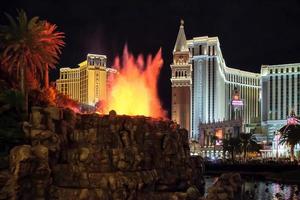 LAS VEGAS, NEVADA, USA, 2011. Volcano at the Mirage Hotel photo