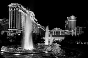 LAS VEGAS, NEVADA, USA, 2011. Caesar's Palace Illuminated at Nightime photo