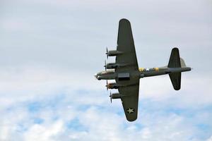 Shoreham by Sea, UK, 2011. Memphis Belle Boeing B 17 Bomber Flying photo