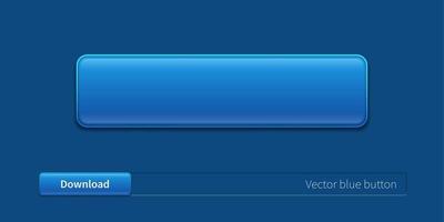 Blue trendy button for website, app and ui. Vector concept element for web design. Modern button template.