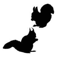 Squirrel silhouette Art vector