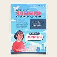 Summer Internship Program Poster vector