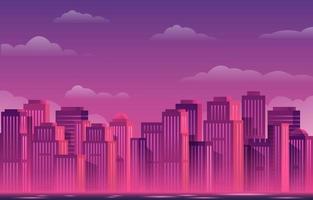 Skyscrapers in a Big City Background vector
