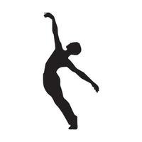 silueta de bailarina de ballet masculino vector