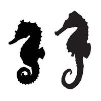 Sea horse Silhouette Art vector