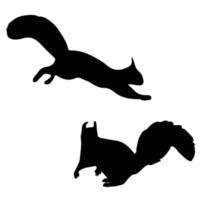 Squirrel silhouette Art vector