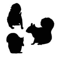 Squirrel silhouette Art vector