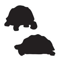 Turtle tortoise silhouette art vector