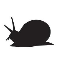 Snail silhouette art vector