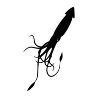 Squid Silhouette Art vector