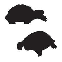 Turtle tortoise silhouette art vector