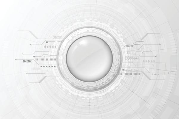 Grey white Abstract technology background with various technology elements Hi-tech communication concept innovation background.