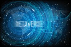 Metaverse, Meta. Digital reality that combines social media, Metaverse digital world smart futuristic interface technology background, Vector Illustration