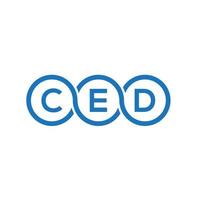 CED letter logo design on white background. CED creative initials letter logo concept. CED letter design. vector