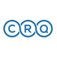 diseño de logotipo de letra crq sobre fondo blanco. concepto de logotipo de letra de iniciales creativas crq. diseño de letras crq. vector