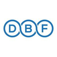 diseño del logotipo de la letra dbf sobre fondo negro.concepto del logotipo de la letra de las iniciales creativas dbf.diseño de la letra vectorial dbf. vector