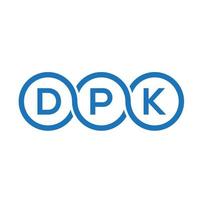 diseño de logotipo de letra dpk sobre fondo negro.concepto de logotipo de letra inicial creativa dpk.diseño de letra vectorial dpk. vector