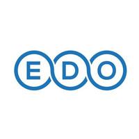 EDO letter logo design on black background.EDO creative initials letter logo concept.EDO vector letter design.