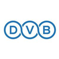 diseño del logotipo de la letra dvb sobre fondo negro.concepto del logotipo de la letra de las iniciales creativas dvb.diseño de la letra vectorial dvb. vector