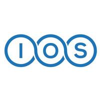 IOS letter logo design on white background. IOS creative initials letter logo concept. IOS letter design. vector