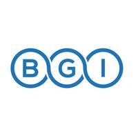 BGI letter logo design on white background. BGI creative initials letter logo concept. BGI letter design. vector