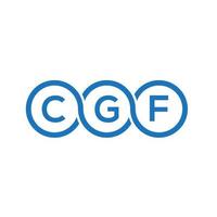 CGF letter logo design on white background. CGF creative initials letter logo concept. CGF letter design. vector