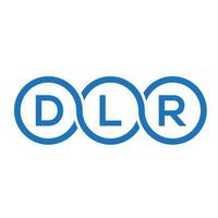 diseño del logotipo de la letra dlr sobre fondo negro. concepto del logotipo de la letra de las iniciales creativas dlr. diseño de la letra vectorial dlr. vector