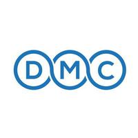 diseño de logotipo de letra dmc sobre fondo negro.concepto de logotipo de letra inicial creativa dmc.diseño de letra vectorial dmc. vector