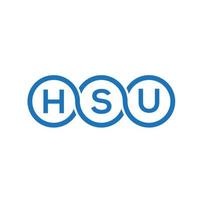 diseño de logotipo de letra hsu sobre fondo blanco. concepto de logotipo de letra de iniciales creativas hsu. diseño de letra hsu. vector