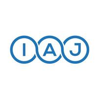 IAJ letter logo design on white background. IAJ creative initials letter logo concept. IAJ letter design. vector