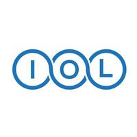 diseño de logotipo de letra iol sobre fondo blanco. concepto de logotipo de letra inicial creativa iol. diseño de letras iol. vector