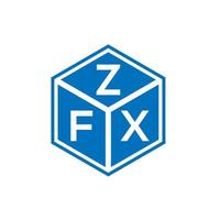 diseño de logotipo de letra zfx sobre fondo blanco. concepto de logotipo de letra de iniciales creativas zfx. diseño de letras zfx. vector