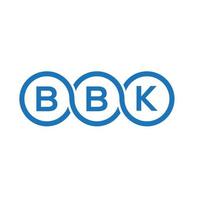 diseño de logotipo de letra bbk sobre fondo blanco. bbk creative iniciales carta logo concepto. diseño de letras bbk. vector