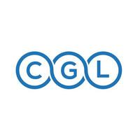 diseño de logotipo de letra cgl sobre fondo blanco. concepto de logotipo de letra de iniciales creativas cgl. diseño de letras cgl. vector