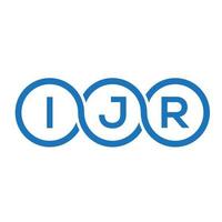 IJR letter logo design on white background. IJR creative initials letter logo concept. IJR letter design. vector