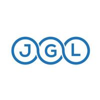 diseño de logotipo de letra jgl sobre fondo blanco. concepto de logotipo de letra de iniciales creativas jgl. diseño de letras jgl. vector