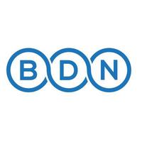 diseño de logotipo de letra bdn sobre fondo blanco. concepto de logotipo de letra de iniciales creativas bdn. diseño de letra bdn. vector