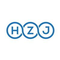 HZJ letter logo design on white background. HZJ creative initials letter logo concept. HZJ letter design. vector