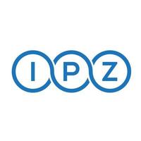 diseño de logotipo de letra ipz sobre fondo blanco. concepto de logotipo de letra de iniciales creativas ipz. diseño de letras ipz. vector