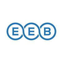 diseño del logotipo de la letra eeb sobre fondo negro. concepto del logotipo de la letra inicial creativa eeb. diseño de la letra vectorial eeb. vector